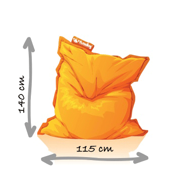Flashbag classic babzsák párna közepes - méretekkel